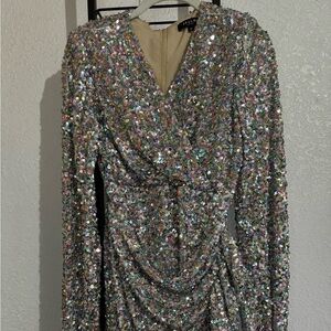 Multi color sequin dress